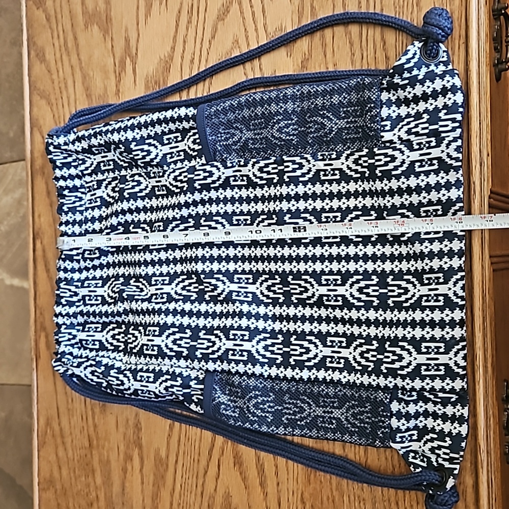 Lands' End Ombre Aztec Drawstring Backpack - image 6